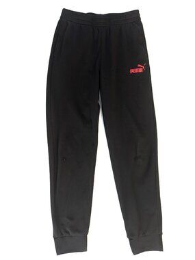Black Puma Jogging Pants - Boy's XL 14/16 - Training Sweats (Fair Condition)